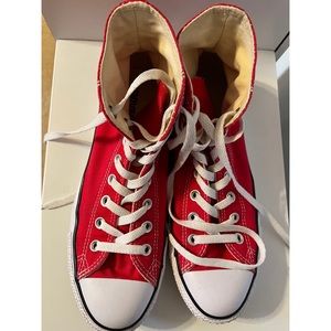 Red High-Top Converse - like new!